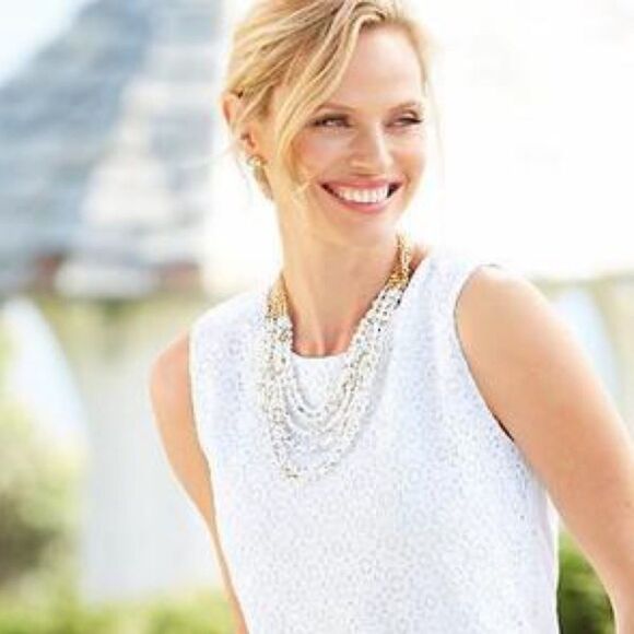 Talbots Seedbead Gold Tone Turquoise Blue Multi Strand Necklace Boho Classy - Picture 2 of 9